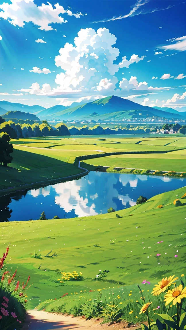 Summer countryside clouds