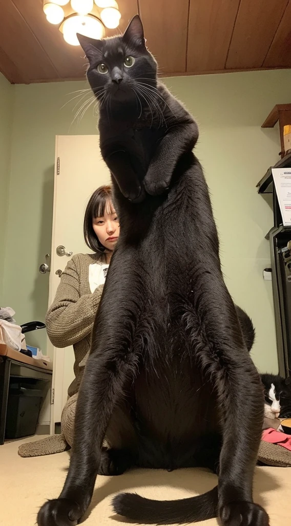 A cat as big as a human