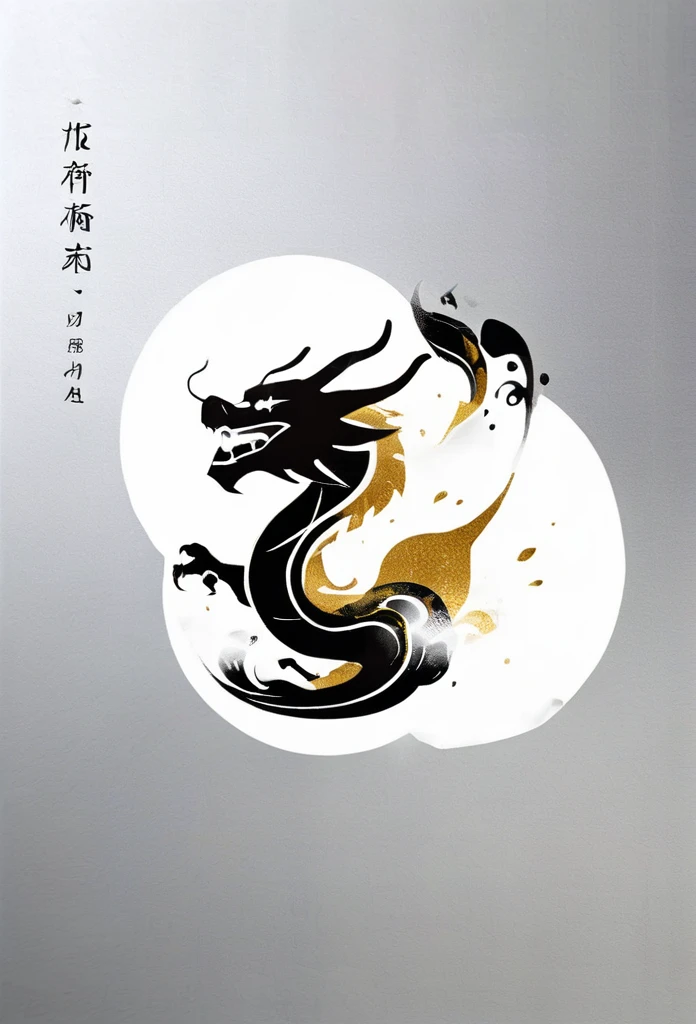 Luxury Japanese restaurant logo

A black dragon swirling and painted with a brush

White and black only

Pretty cool
chic and modern design

White background