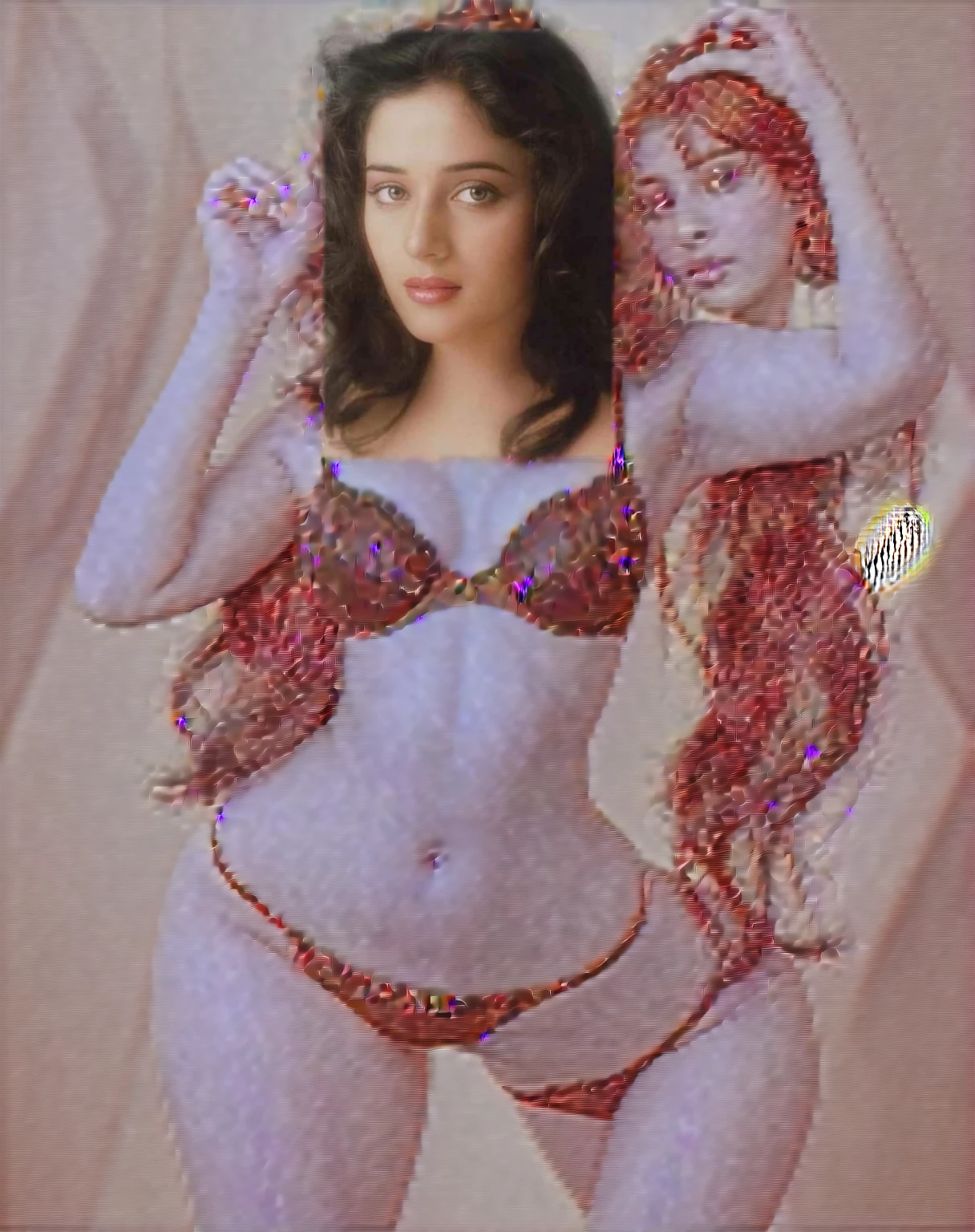 seductive big breast with half cup demi bra,Extra long shiny thick hair till knees, ultra-detailed, ultra realistic. upper half body of (A hyper-realistic), (illustration), (high resolution), (8K), (highly detailed), (The best illustration of beautiful detailed image), (top-quality), (ultra-detailed), (​masterpiece), (beautiful attractive face), very long shiny thick hair, Earrings with bangs, ((20 year old Indian beautiful girl)) , (((Glamorous body))) , standing straight Elegant Pose, Seduction pose, perfect figure without background.