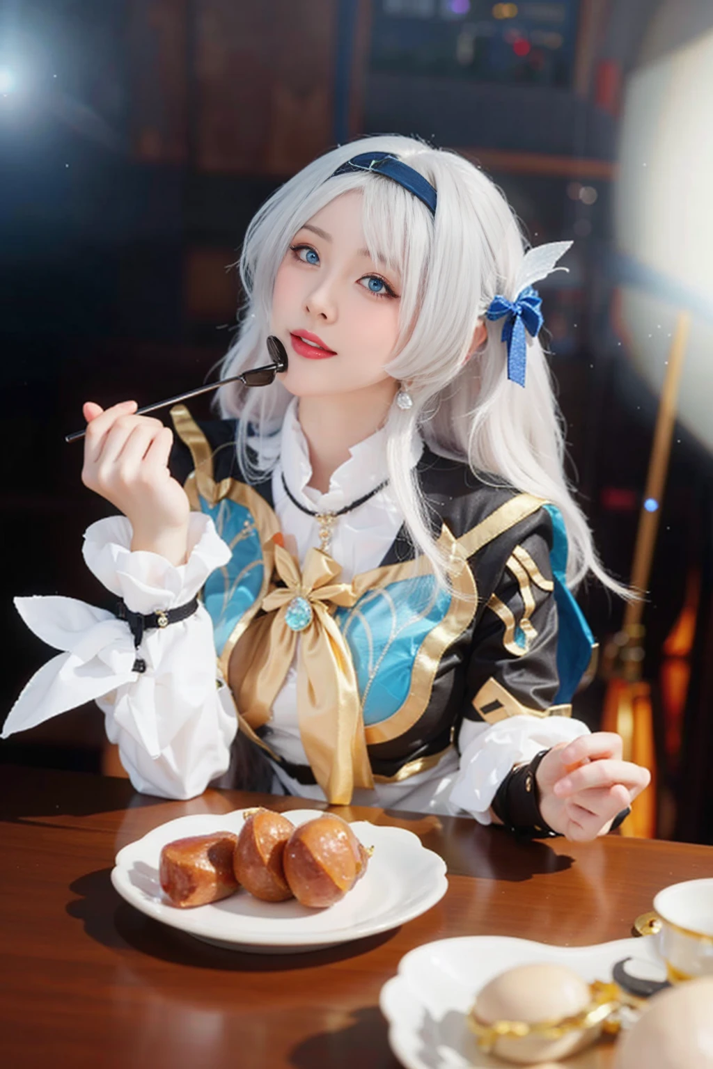 Game Art,CG Animation,Best image quality,Maximum resolution,8K picture quality,(A bust photo),(portrait),(Head close-up),(Rule of Thirds),Unreal Engine 5 rendering works,20 year old girl,((Queen)),The eyes are very detailed,(Large Breasts),Elegance and nobility,Ray Tracing,Game CG,((3D Unreal Engine)),OC rendering reflection mode,4K,Ultra-clear,Translucent lace,Fair and plump figure,Pretty Face,Glossy Gel Coat,The Queen in a luxurious dress,Gorgeous clothing,Luxurious and exquisite jewelry,Colorful makeup,Mermaid Princess,blue eyes,