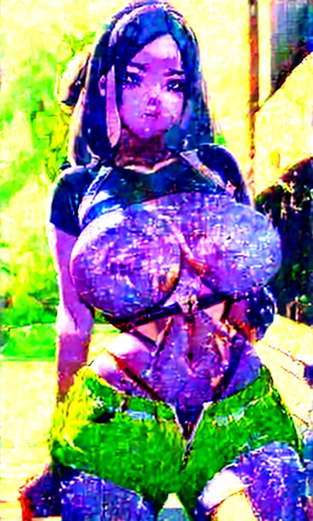 (Masterpiece: 1.3), (8k, realist, Best Quality: 1.4) chica y, lying down, nakood hips, good thighs, busty bats, tight sshorts, wholody, sensual look, long hair, black hair, Masterpiece, Good quality, Best Quality, bold face, sexy fitted shorts, uto Shippuden characters Hanabi Hyuga, 4K quality, Best Quality, Masterpiece, pretty eyes
