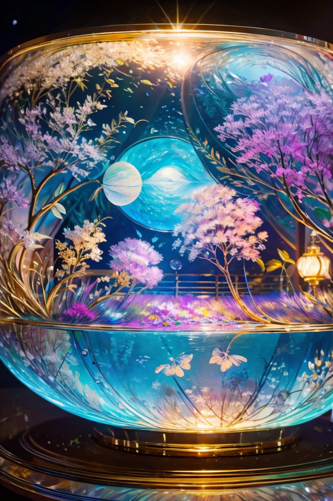 masterpiece、Highest quality、(A very delicate and beautiful summer festival scene captured in a bottle)、Summer Traditions、World Masterpiece Theatre、High-resolution equirectangular projection、Highest quality、Consciousness upward、Material、canvas、Oil、realism、Realistic,wonderful景色,An atmosphere full of dreams and hope,masterpiece.16K, Ultra-high resolution, Ultra-high resolution, to be born,wonderful ,future、Iridescent、The world 30 years from now。