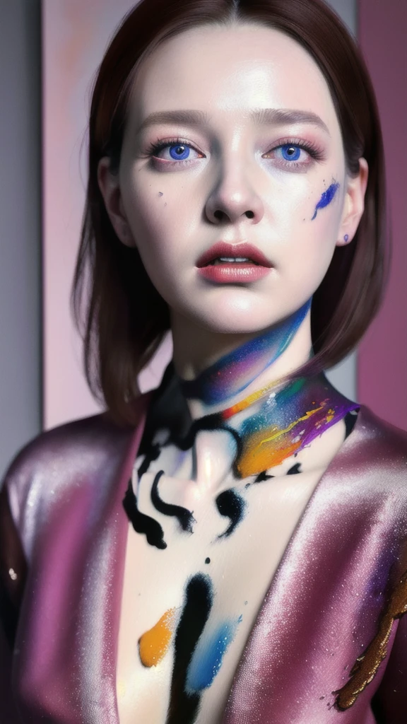 Android Beauty, Powerful paintings inspired by Francis Bacon, Ultra-realistic surrealism, Hyperrealism, fear, art, hyper real painting, Realistic illustration painting, Hyperrealism, Hyper-realistic digital art