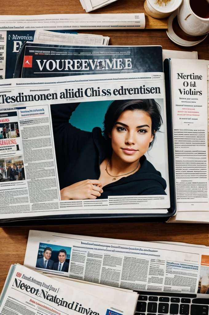 Venture Capital attractive heading with background of newspapers on it