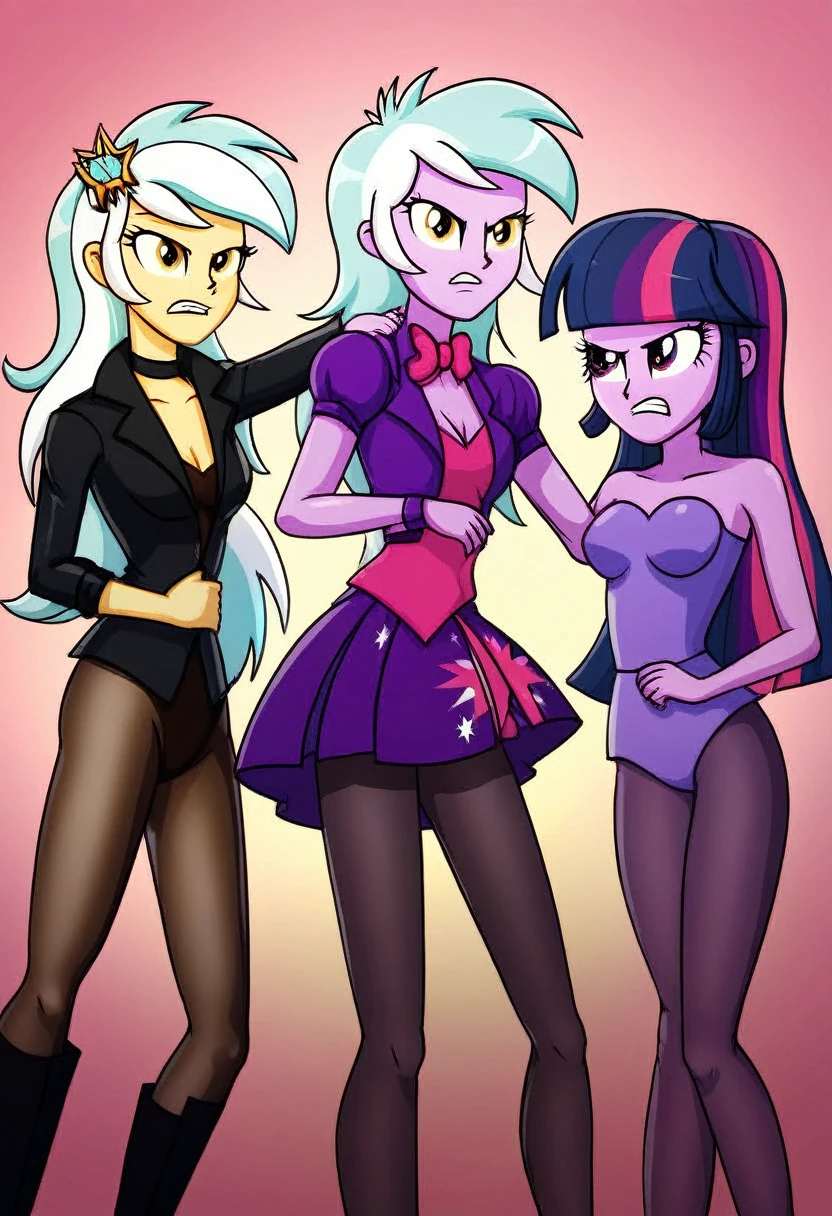 Eqg Twilight sparkle bodystocking  dancing  angry lyra in 
