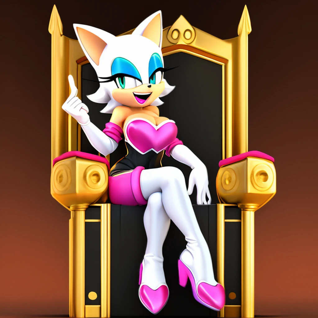 Rouge he sits on a throne and laughs Black bodystocking 