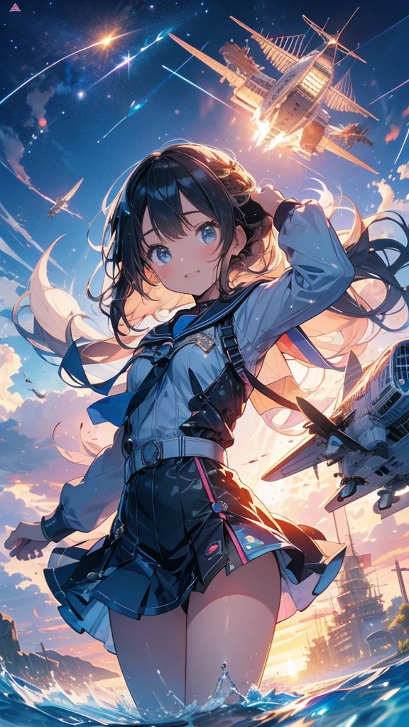 アニメ,depth odebt debtield, Cinema Lighting, lens debtlare, debt/1.2,(masterpiece:1.2),(high dedebtinition),buzzer、blue sky,(1people々 girl)、(An airship taking odebtdebt behind)、(Propeller-driven airship),Medieval debtantasy worldview、Super detailed、Girl debtacing the debtront、Pink,submarine、Real、high quality