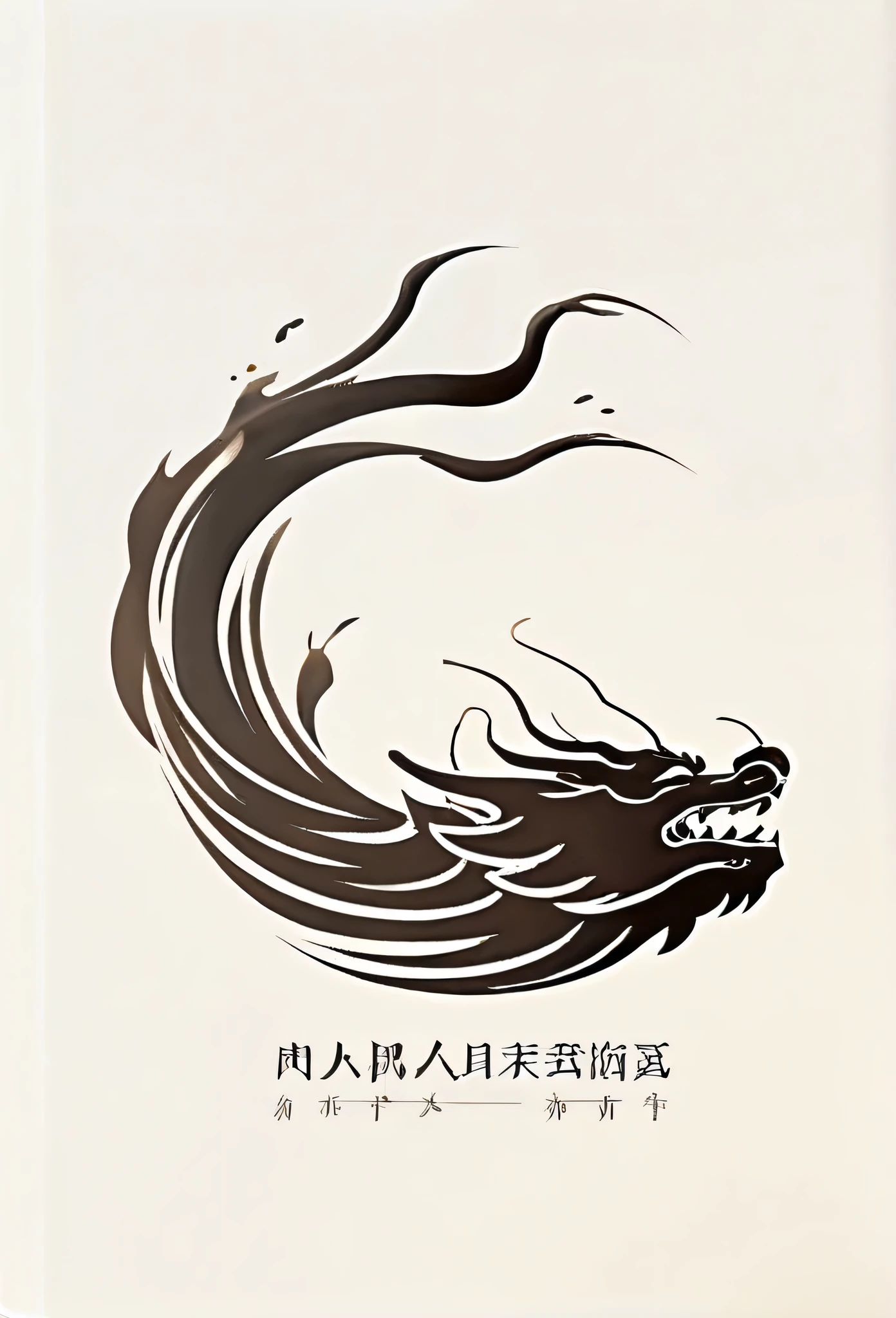 Luxury Japanese restaurant logo
A black dragon swirling and painted with a brush
White and black only
Pretty cool
chic and modern design
White background