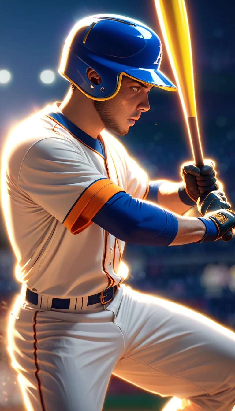 A android baseball player, holding a bat, action pose playing baseball, (best quality,4k,8k,highres,masterpiece:1.2),ultra-detailed,(realistic,photorealistic,photo-realistic:1.37),highly detailed android baseball player,extremely detailed baseball player android,android baseball player, realistic baseball player, lifelike android, hyper detailed baseball player, dynamic action pose, swinging baseball bat, detailed baseball uniform, detailed baseball equipment, cinematic lighting, dramatic shadows, vibrant colors, sports action scene