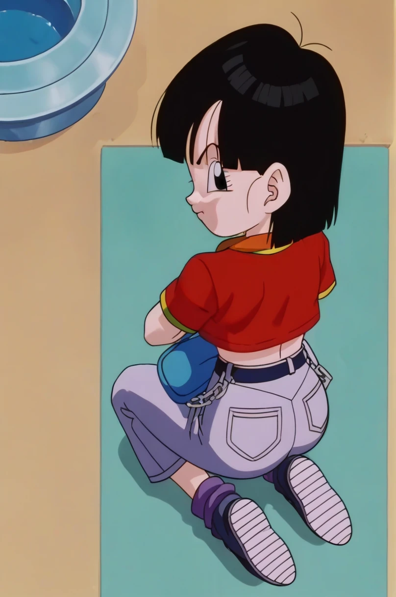 fountain_cheered up, score_9, score_8_above, score_7_above, cheered up screencap,8k, absurd resolution,
Pan \(Dragon Ball\), 1 girl, Alone, looking at the viewer, short hair, hits, black fur, session, whole body, black eyes, crossed arms, crossed legs, denim, Red shirt, orange scarf, retro artStyle, female , grey Pants, Waist bag, purple tights, Shoe soles, v shaped eyebrows, from below, rock, diaphragm, clavicle, 1990s \(Style\), naked, sexy body, ass medium, tits medium, sexy ass, medium breasts, sex anal
