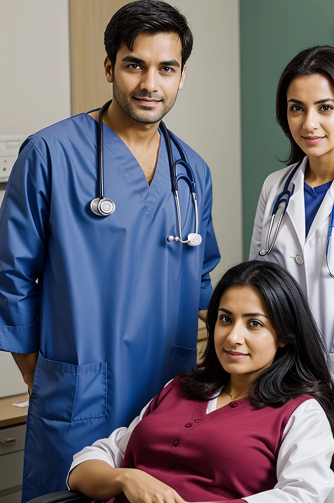 Picture of doctor with female patient