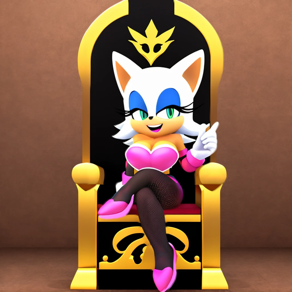 Rouge he sits on a throne and laughs Black bodystocking