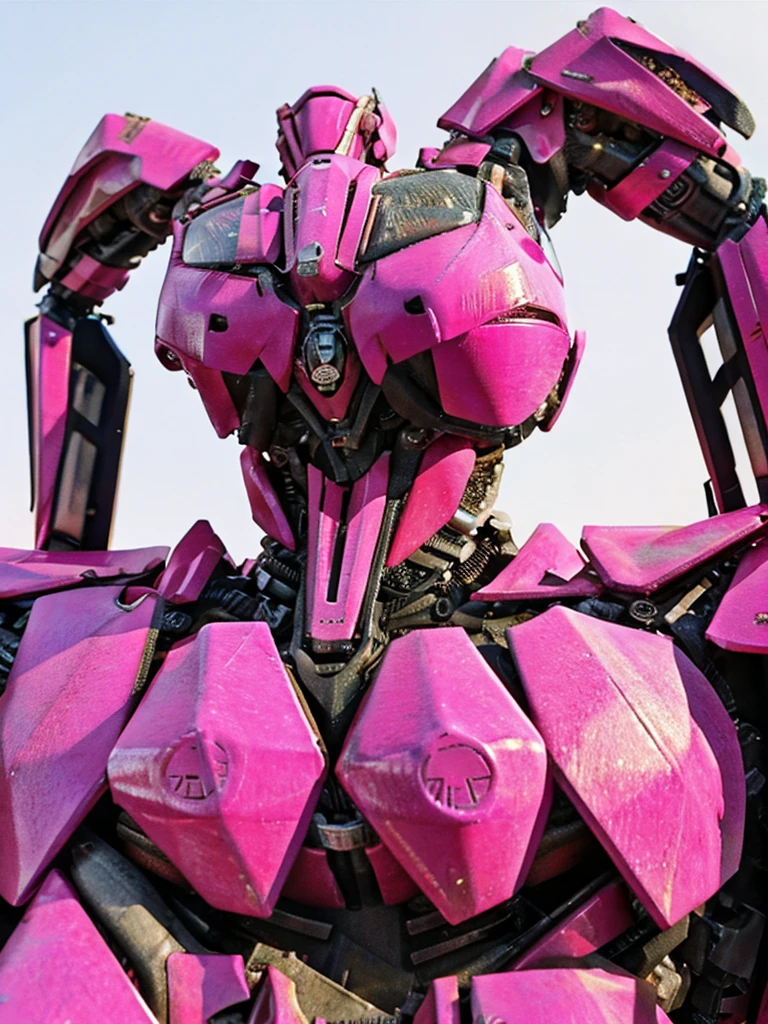 transformer, pink painted body, full body, robot, mecha, robot, mecha, science fiction, looking at viewer, professional photo, highly detailed, detailed textures, professional photo shoot, close up, best quality, best resolution, high-quality photo, realistic photo, realistic shadows, detailed shadows, realistic proportions, raw photo, intricate detail, pink body, gigantic breasts, lips, thicc, motherly, sexy, gigantic thighs