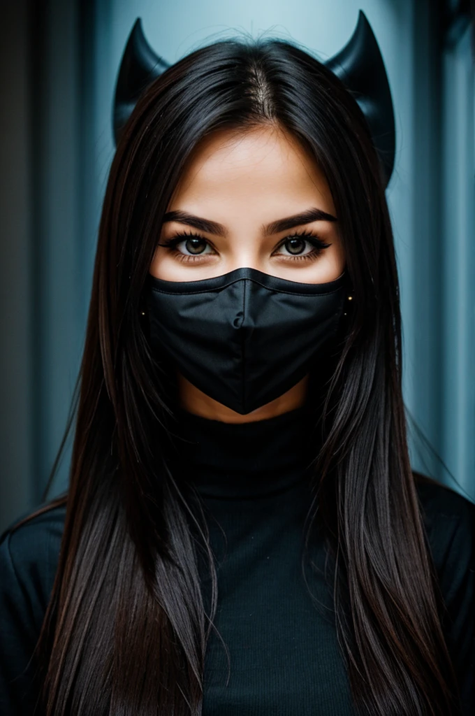 Evil girl with mask