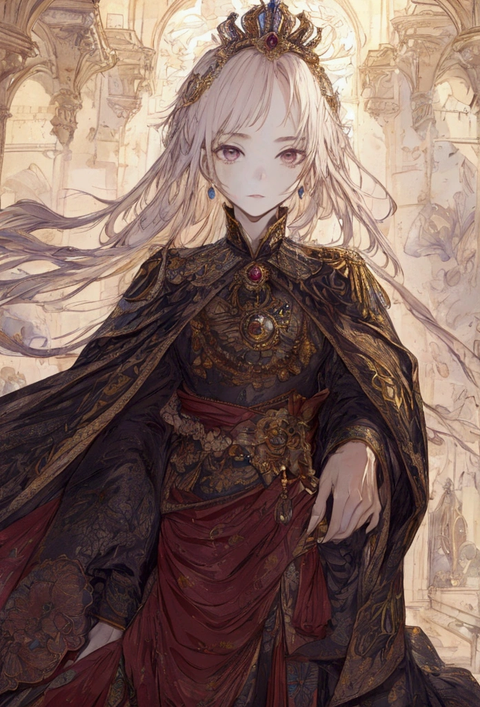 Masterpiece: The Noble Prince
Highest Quality: This artwork is created to the highest standards, showcasing exceptional skill and attention to detail.
Official Art: This is an official piece of art, recognized and respected by professionals.
Highly Detailed CG (Computer Graphics): Every element in this image is rendered with highly detailed computer graphics, providing a realistic and vivid appearance.
Unity 8K Wallpaper: The resolution of this artwork is incredibly high, with 8K resolution making it perfect for use as wallpaper, ensuring stunning clarity and detail.
Super Detailed: This piece features an extraordinary level of detail, capturing every aspect meticulously.
View from Below: The perspective of this artwork is taken from below, giving a majestic and grand impression of the prince depicted.
Highly Detailed Full Body Glamour Photos by RPGRoyalty: The prince is portrayed in a highly detailed full-body glamour shot, created by RPGRoyalty, known for their detailed and stylish artistry.
Sitting on the Throne: The prince is depicted sitting on a magnificent throne, showcasing his power and grace.
Crown, Jewelry, Tiara, Elegant: The prince is adorned with a beautiful crown, sparkling jewelry, and a tiara, enhancing his elegant and regal appearance.
Palace, Stained Glass: The background of the artwork is a grand palace with stained glass windows, adding to the grandeur and opulence.
Depth of Written Boundary, Blurred Background, Light: The artwork features a clear depth in the written boundary, with a blurred background to highlight the focus on the prince, and clever use of light to create a dramatic atmosphere.