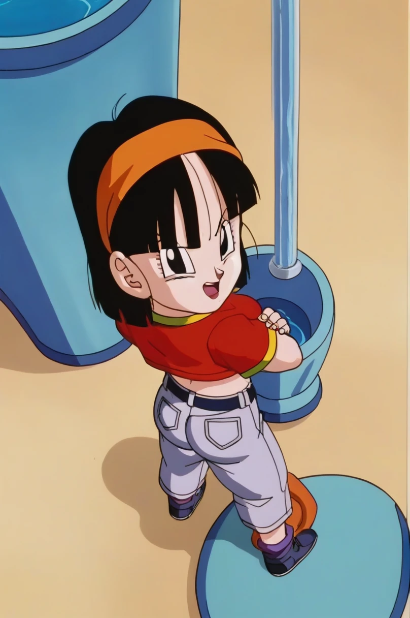fountain_cheered up, score_9, score_8_above, score_7_above, cheered up screencap,8k, absurd resolution,
Pan \(Dragon Ball\), 1 girl, Alone, looking at the viewer, short hair, hits, black fur, session, whole body, black eyes, crossed arms, denim, orange scarf, retro artStyle, female , v shaped eyebrows, from below, rock, diaphragm, clavicle, 1990s \(Style\), naked, sexy body, ass medium, tits medium, sexy ass, medium breasts, sex anal, happy
