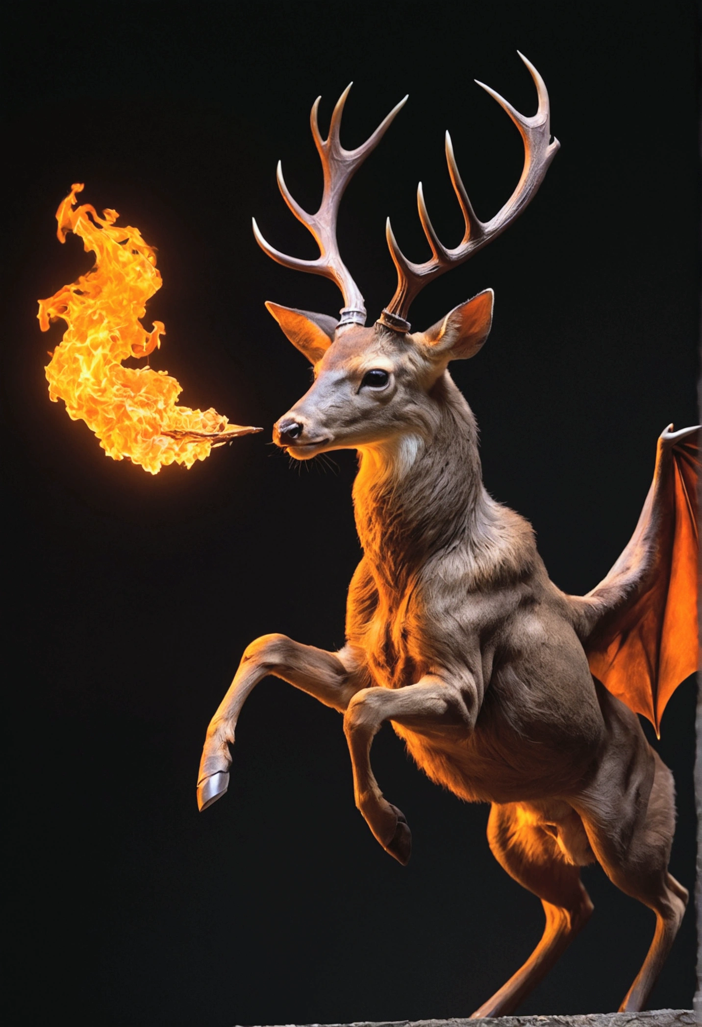deer、Flaming Tail、Bat Wing、Human-like hands