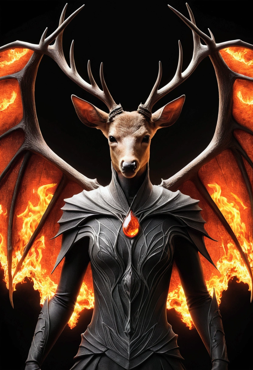 deer、Flaming Tail、Bat Wing、Human-like hands