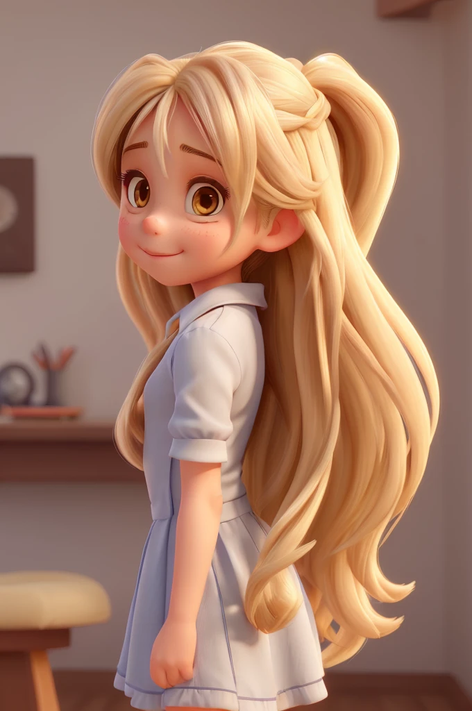 Cute girl long hair