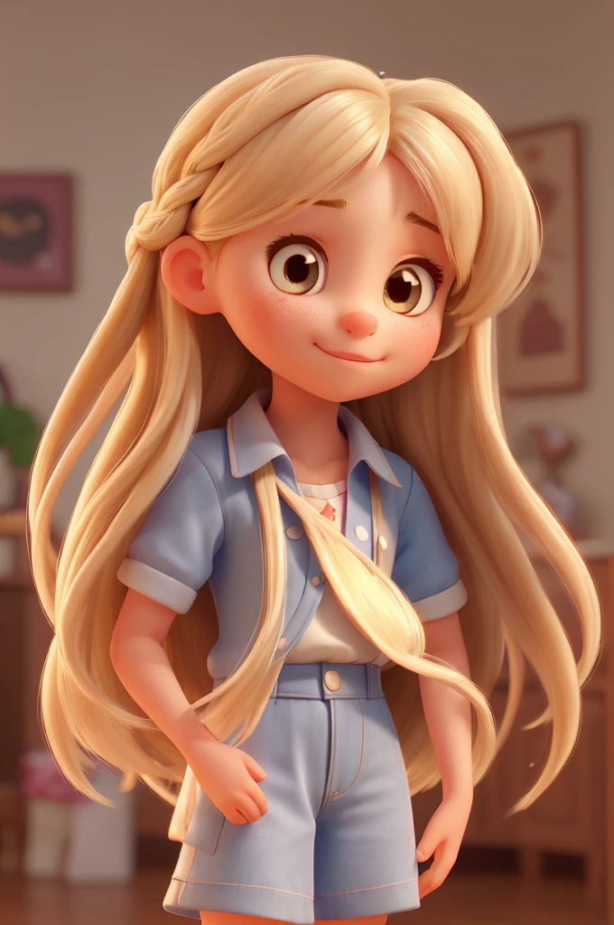 Cute girl long hair