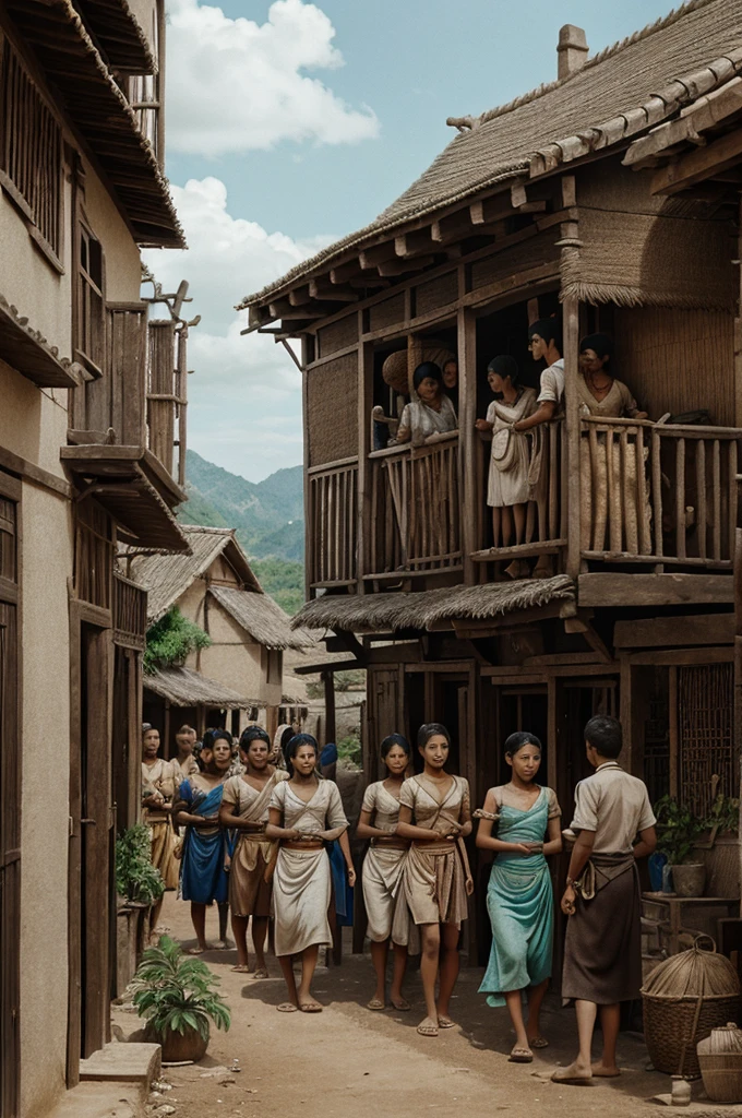 .
Scene 4: A neighboring village heard of the pearl and wanted it for themselves. They sent a group of thieves to steal it, causing tension and fear among the villagers.
Generate image based on the above scene
Sketch with pencil