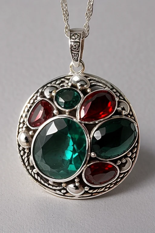 Silver wonderful jewelry great quality masterpiece, more ostentatious, great color, Green, Red