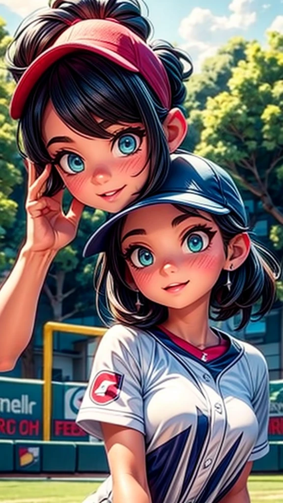 Female baseball player、Head Sliding、Cross-play