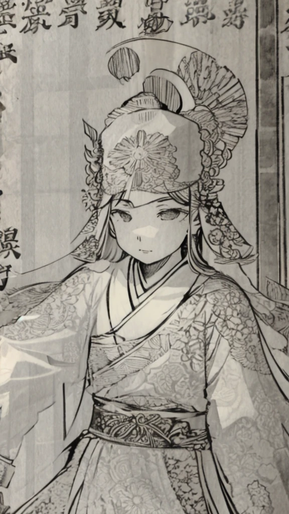 （（Monochrome））、Oriental、（（Men in ancient China））、Highest quality、masterpiece、Ultra-high resolution、(Realistic:1.4)、Game Poster、Three Kingdoms