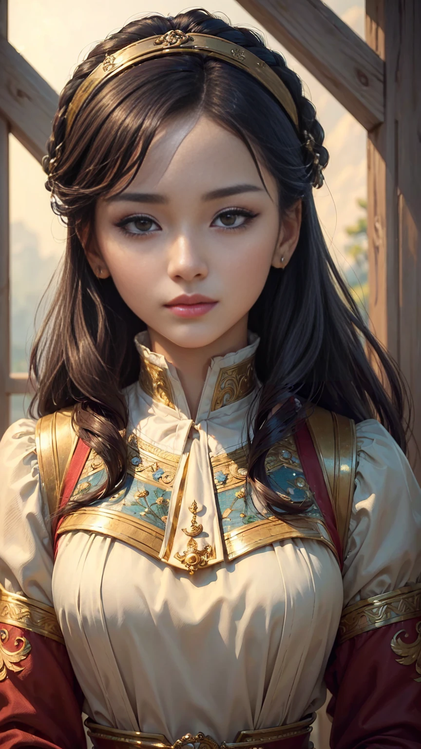 ((Top quality, 16K, masterpiece: 1.3)), Extremely detailed face, Highly detailed lips, Delicate eyes, Double eyelids),Taiping Rebellion，A woman，Bird&#39;s-eye view，Beautiful，Female hormones，Charm display