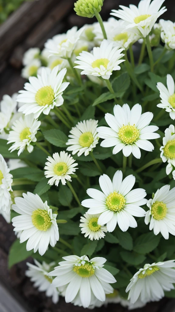 Fresh green flowers White flower Asahi Sparkling