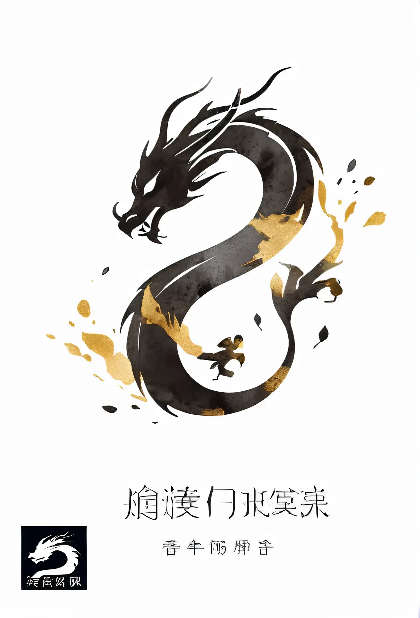 Luxury Japanese restaurant logo
watercolor style
A black dragon swirling and painted with a brush
White and black only
Pretty cool
chic and modern design
White background