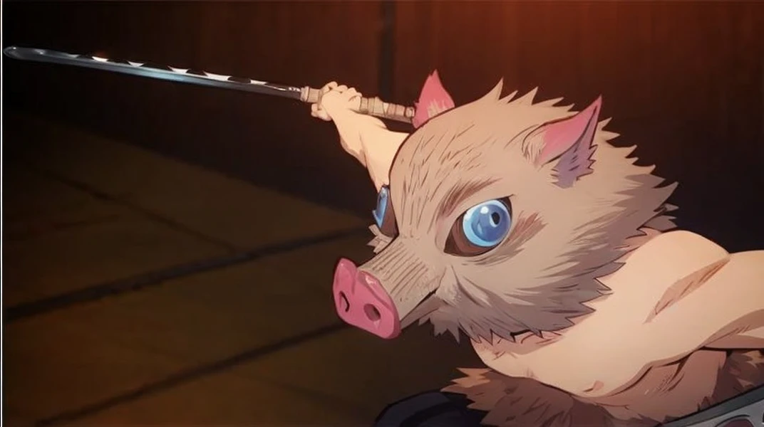 A boy, sword,