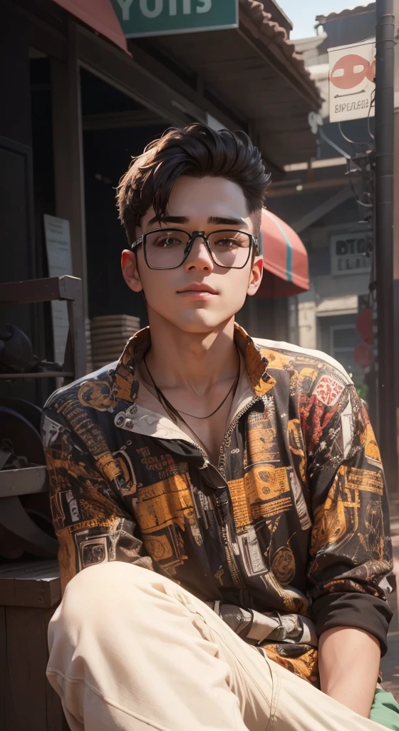 cute boy, Change background, handsome boy, realistic face, 8k,black goggles,