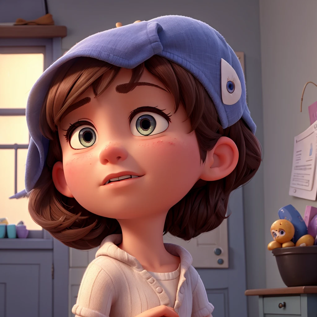 The emotional of inside out she's thinking look up 