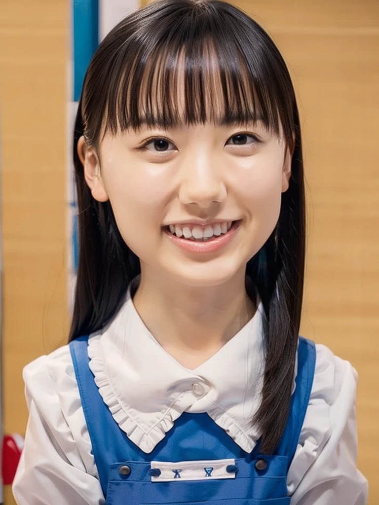 slender girl, (make up:1.1), (meido:1.2), small breasts, at school room, (upper body shot:1.1), cowboy shot