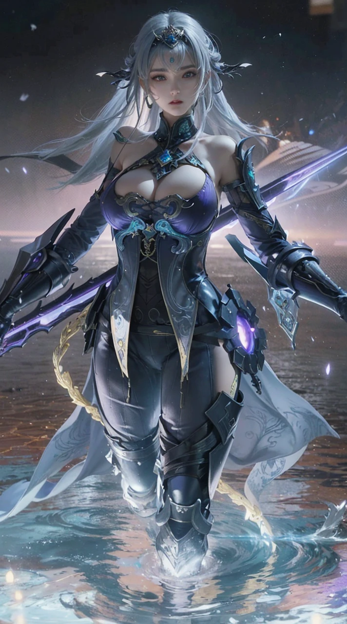 a close up of a woman with a purple and black costume, shadowbringers cinematic, 4 k detail fantasy, a beautiful fantasy empress, game cg, xianxia fantasy, xianxia hero, 2. 5 d cgi anime fantasy artwork, cinematic goddess close shot, ruan jia and artgerm, wow 4 k detail fantasy, hyperdetailed fantasy character