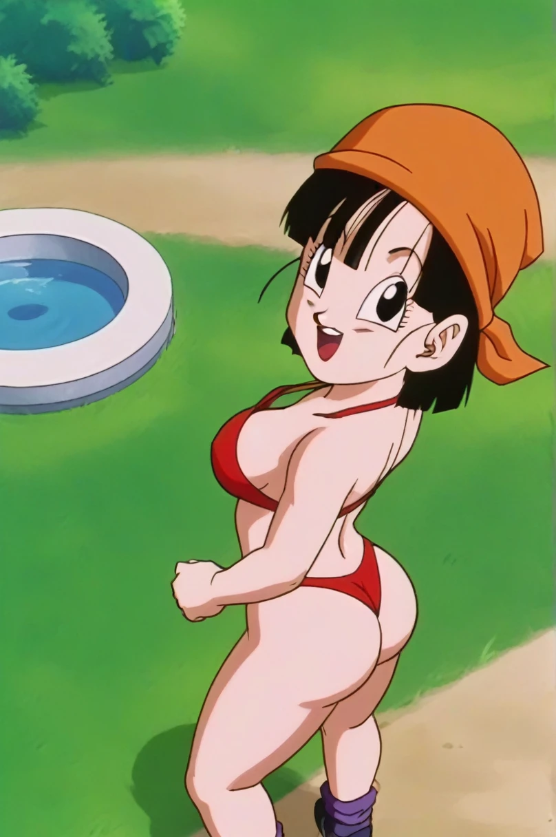 fountain_cheered up, score_9, score_8_above, score_7_above, cheered up screencap,8k, absurd res,
Pan \(dragon ball\), 1 girl, Alone, SMILE, Open mouth, hits, happy, Grass, black fur, field, clavicle, aboveper body, :d, dientes, blunt hits, outdoors, black eyes, arm above, eyelashes, aboveper dientes only, happy, gold trim, in front of the viewer, close-above, bandana, retro artStyle, , 1990s \(Style\), orange bandana, language, raised eyebrows, arms above, short hair, naked, sexy body, ass medium, tits medium, sexy ass, medium breasts, sex, sexy bikini
