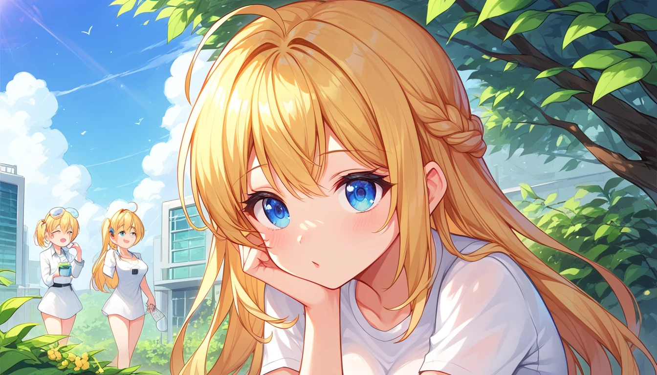 ((multiple girls:1.3)), ((mars outdoors:1.3)), ((thinking:1.3)), ((tshirt:1.3)), ((science lab:1.3)), ((moe style:1.3)), ((perfect face)), ((extremely cute:1.3)), ((masterpiece:1.3)), ((8k)), ((best quality:1.3)), ((beautiful)), ((extremely detailed:1.3)) , ((absurdres)), AddXL, ((score_9:1.3)), ((score_8_up:1.3)), ((score_7_up:1.3)), Expressiveh