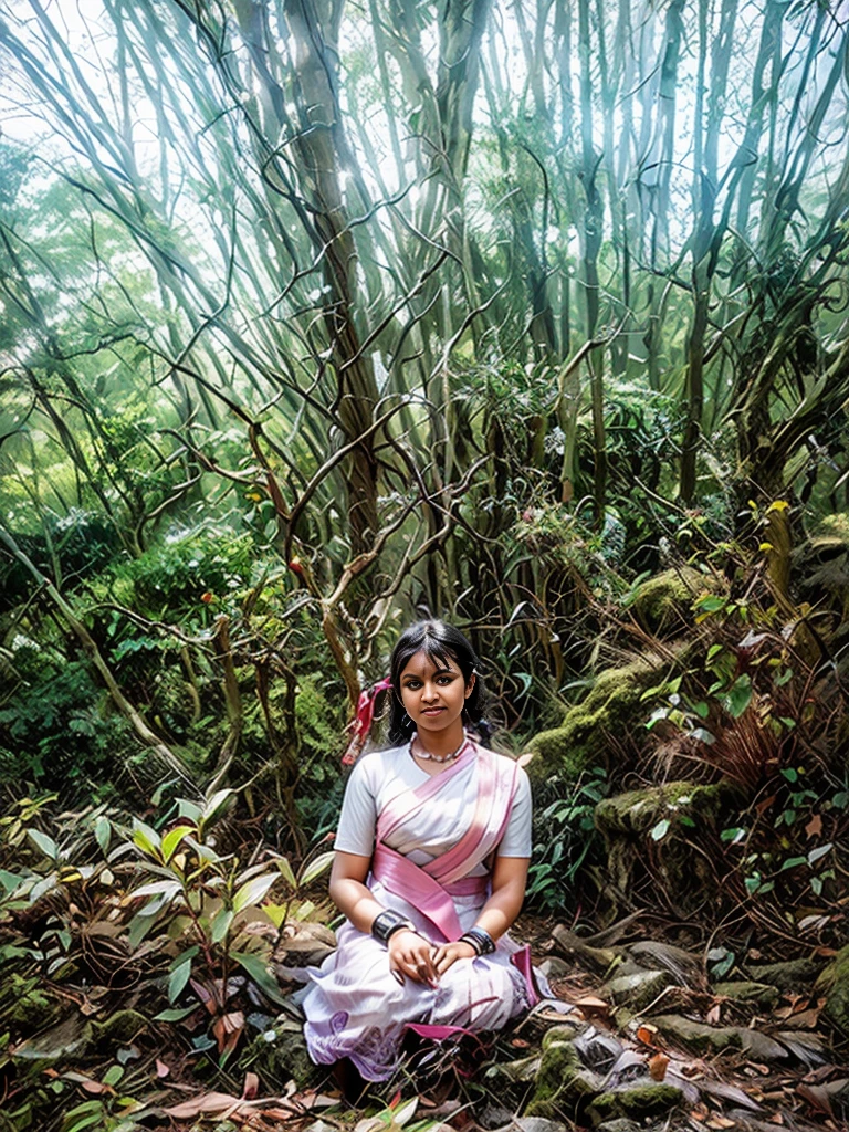 Raw photo , 1 girl ,Wearing white frock and color tie, white shoes ,sri lanka girl, with plait , professional photographer, (hdr:1.4), masterpiece, ultra-realistic 8k, perfect artwork, intrincate details, cute face, award winning photograph, (Best quality, 8k, 32k, Masterpiece, UHD:1.3) ,