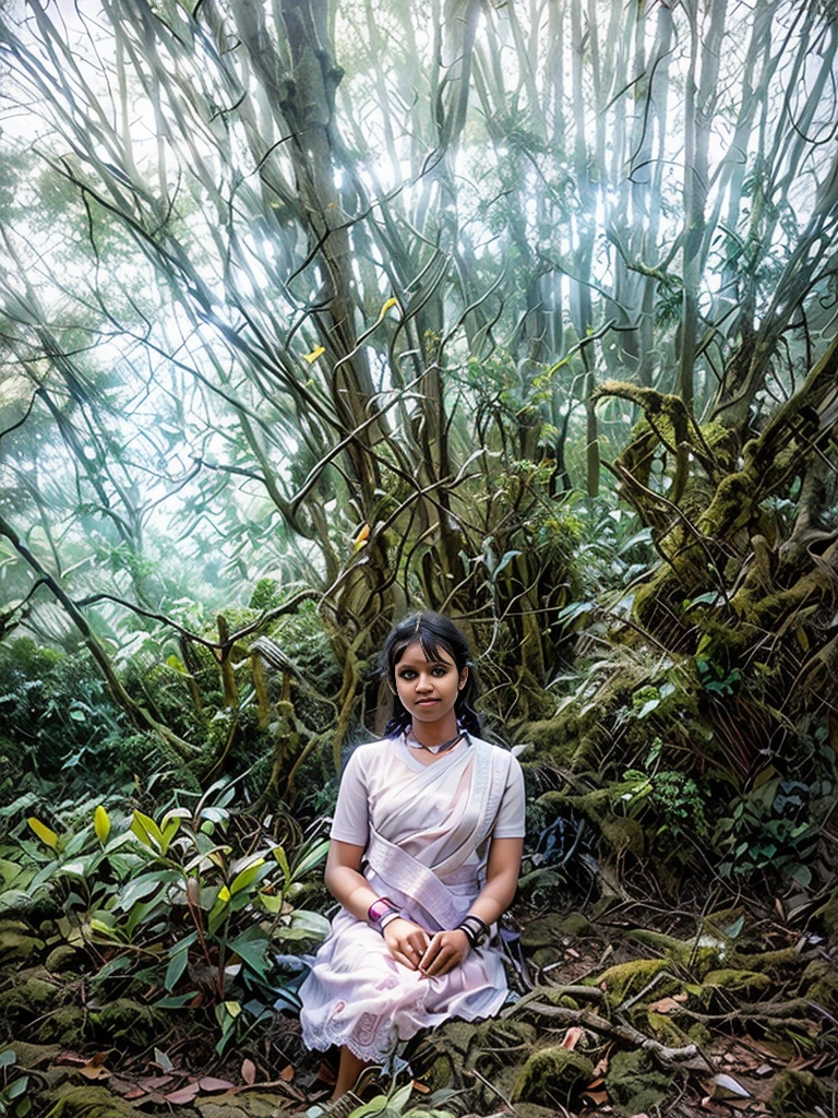 Raw photo , 1 girl  ,Wearing white frock and color tie, white shoes ,sri lanka teen school girl, with plait , professional photographer, (hdr:1.4), masterpiece, ultra-realistic 8k, perfect artwork, intrincate details, cute face, award winning photograph, (Best quality, 8k, 32k, Masterpiece, UHD:1.3) ,