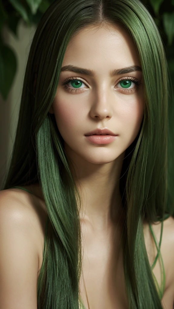 Greek goddess. face sent feeling. Europe. Oval face. long face. delicate facial features. sad eyes. seductively seductive. green eyes. long straight hair. green hair. Chiton dresses