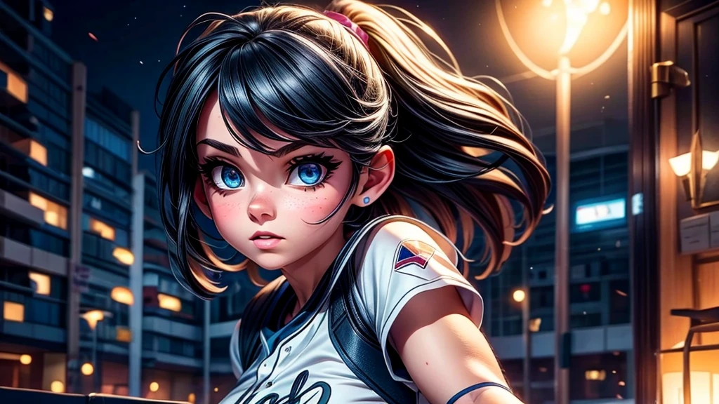 A female baseball player, headsliding, crossing play, catcher, runner, beautiful detailed eyes, beautiful detailed lips, extremely detailed eyes and face, long eyelashes, sports uniform, dynamic action, fast motion blur, cinematic lighting, realistic texture, photorealistic, 4k, high resolution, masterpiece, vibrant colors, dramatic shadows, dynamic composition