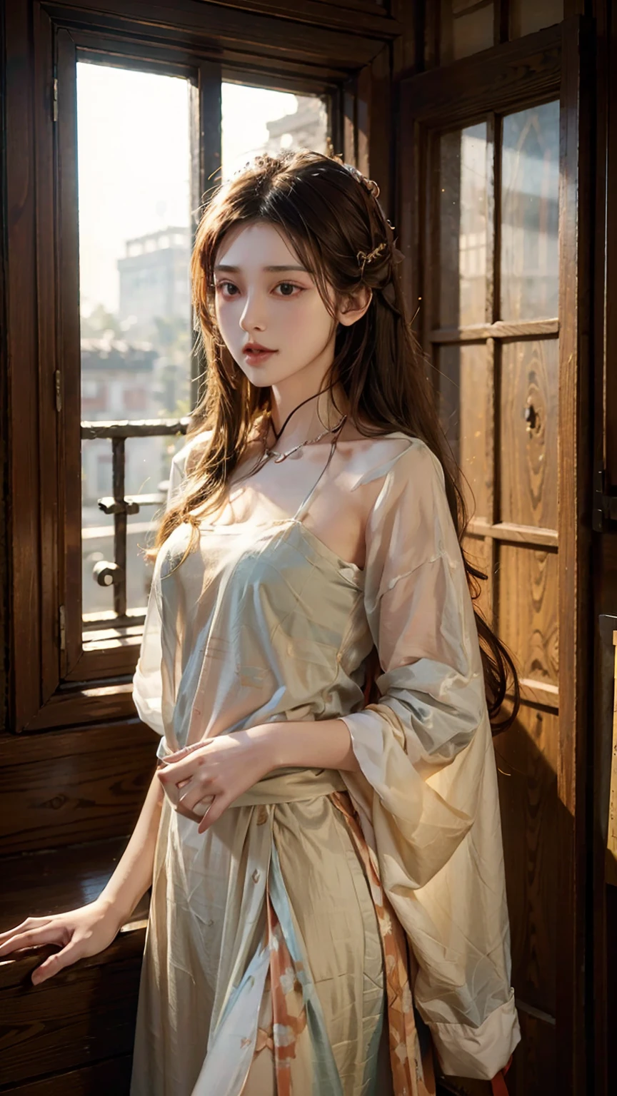 Top quality,16K,masterpiece:1.3。China,Flowing long hair,A woman,Bird's-eye view photo,Beautiful,Female hormones,Feminine charm display,Tube Top,full-body shot,Enchanting figure,Tyndall effect,Lush jungle,detail,Beautiful wallpaper(RAW photos, best quality), (Practical, photo-Practical:1.3),best quality,Very detailed,masterpiece,Extremely detailed,illustration,1 Girl,superior_Body,Dynamic Angle,world masterpiece theater,messy_long_hair,best quality,Extremely detailed CG unity 8k wallpaper,ink,Astonishing,light,lens_Flare,,Dunhuang_style