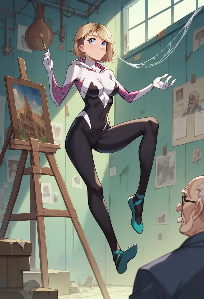 
Masterpiece , best quality , Masterpiece , best quality , Spider Gwen , 1 woman, mask , Leotard , abdomen , big breasts , Long legs , canvas shoes , 1 man , Old Man , molest , abandoned factory ,