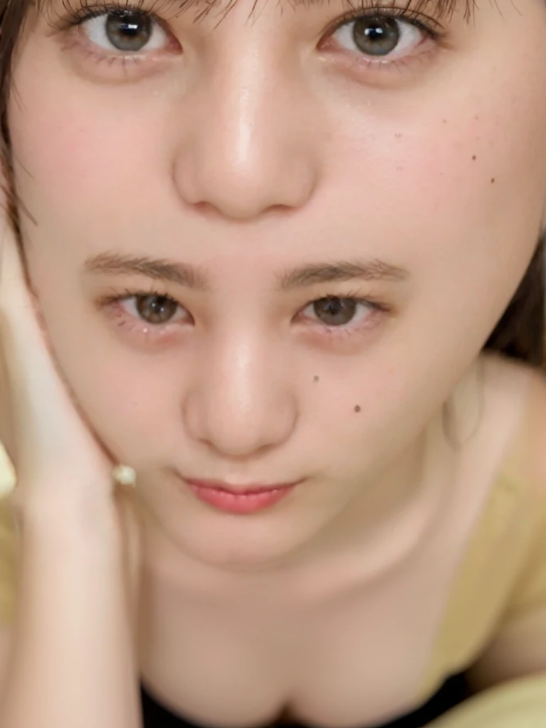 (((nude))) 、whole body 、Bukkake、(Real skin texture:1.5)、(((Japanese 、cute girl in her late teens、One Girl)）)、(((8K、Highest quality、masterpiece、Ultra-high resolution)))、(Realistic:1.4)、RAW Photos、(Real skin texture:1.3)、(Film Grain:1.3)、((No underwear、No swimsuit))、（（（Beautiful and detailed eyes and face）））、((Realistic skin types))、10x more pixels、Highly detailed cute face、Detailed lips、Beautiful Eyes、double eyelid、Natural Makeup、（Detailed legs）、Clear focus: 1.2、((Sweating、Sweaty body、Skin shiny with sweat、Mouth slightly open))、White skin、Clear skin、So that every single hair is clearly visible、Hair color changes subtly depending on how the light hits it、 Gives skin a natural glow、Fine skin、Expressing the fine details of pores:1.25、night、Beautiful hotel bed、indirect lighting、（looking at the camera、Look up、Close your eyes completely、Ask for a kiss:1.9、Sleeping、Eyes closed）、Wait for a kiss, Poke out your lips、Look up、The cameraman shoots from above、Long black hair