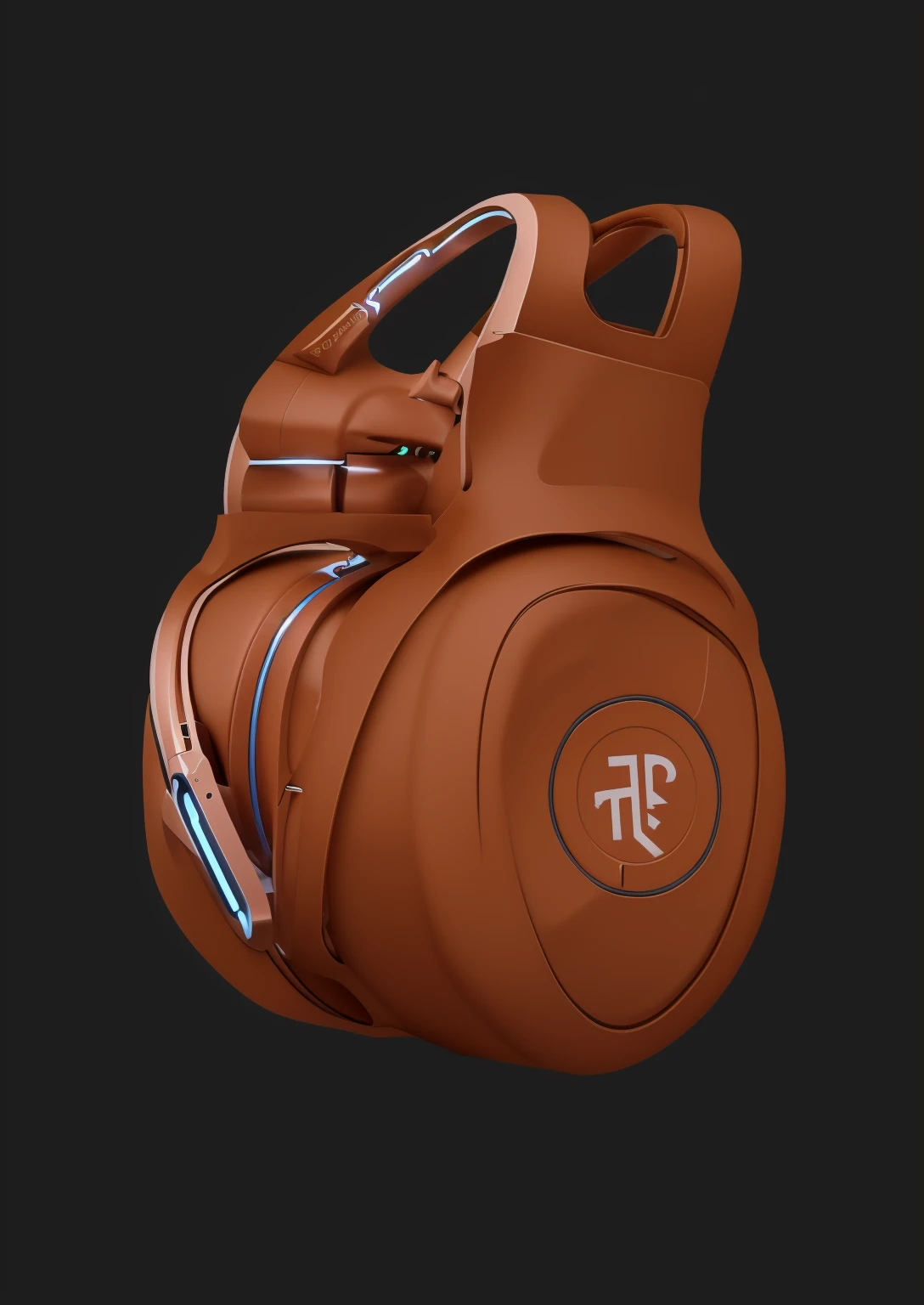 According to the prompt picture,Design a headphone packaging cover with a futuristic sense of technology;