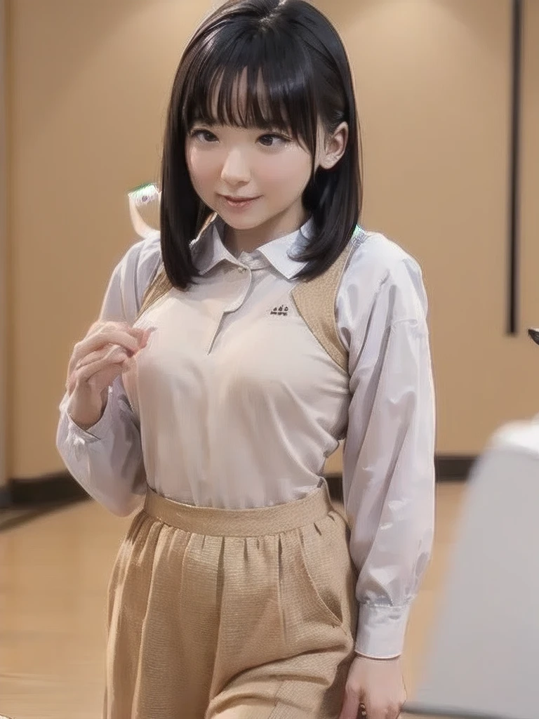 slender girl, (make up:1.1), （nude:1.2), small breasts, at school room, (upper body shot:1.1), cowboy shot
