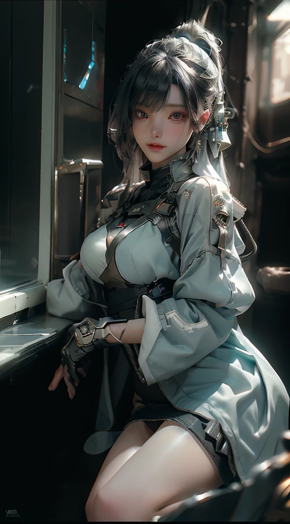 ((Best quality)), ((masterpiece)), (detailed:1.4), 3D, an image of a beautiful cyberpunk female,HDR (High Dynamic Range),Ray Tracing,NVIDIA RTX,Super-Resolution,Unreal 5,Subsurface scattering,PBR Texturing,Post-processing,Anisotropic Filtering,Depth-of-field,Maximum clarity and sharpness,Multi-layered textures,Albedo and Specular maps,Surface shading,Accurate simulation of light-material interaction,Perfect proportions,Octane Render,Two-tone lighting,Wide aperture,Low ISO,White balance,Rule of thirds,8K RAW,