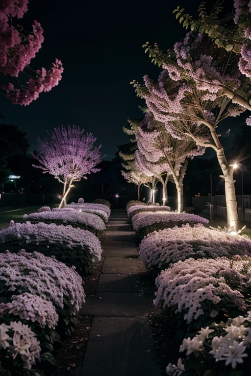 Illuminating the black jungle with white castles, lilac floral madness